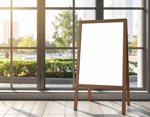 A-Frame Sign by a Window