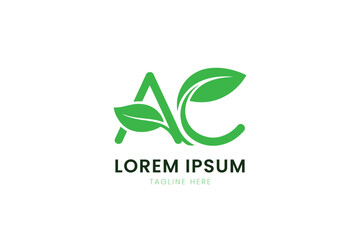 Minimalist green leaf logo design for nature eco-friendly brands and organic businesses