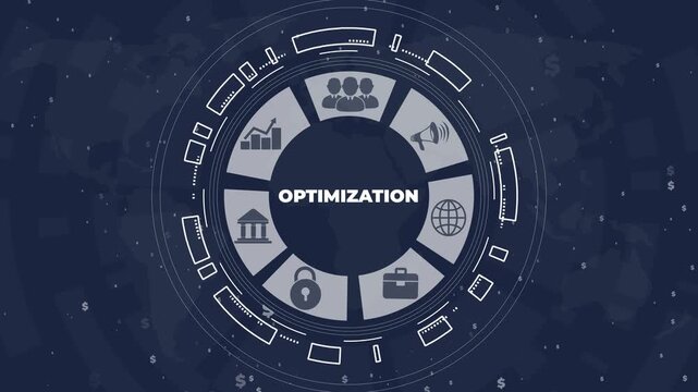 Person using tablet with LEAN methodology concept and business icons for efficiency and optimization