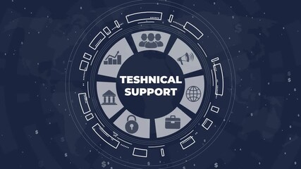 Business, Technology, Internet and network concept. Technical Support Center customer service. - Powered by Adobe