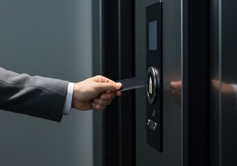 Naklejka premium オフィスビル セキュリティカード 認証