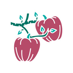 pepper growing black line icon for digital and print projects. Arctic animals.