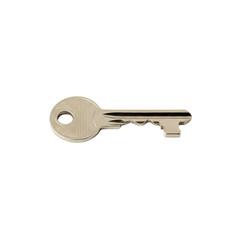 Unlocking Potential A Detailed CloseUp of a Metal Key on transparent background