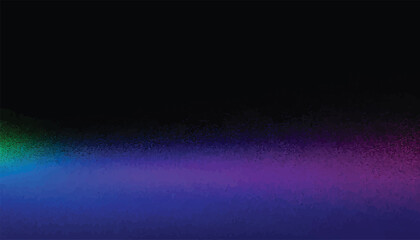 Modern dark vector background with a vibrant blue and purple noise gradient effect and luminous particles