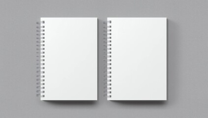 Spiral Notebook White Blank 3D Rendered Mockup