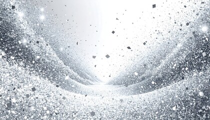 Abstract silver particles tunnel