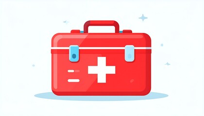 Obraz premium Red first aid kit