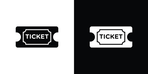 Ticket icons. glyph vector icon. Vector illustration eps 10