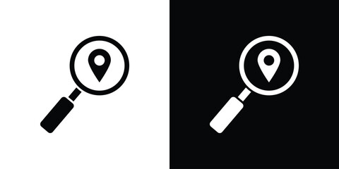 Search Location icons. glyph vector icon. Vector illustration eps 10