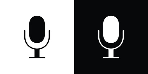 Microphone icons. glyph vector icon. Vector illustration eps 10