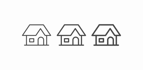 simple plain house icon sign vector