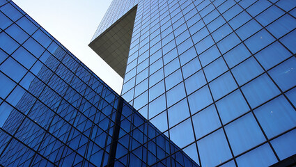 Modern Architecture Gleaming Glass Facade of Contemporary Buildings in an Urban Landscape