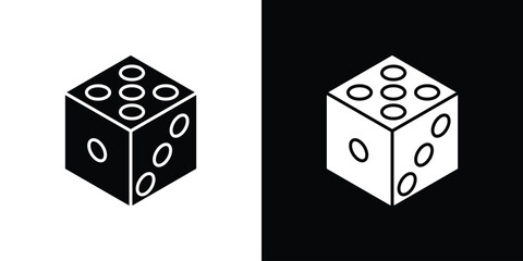 Dice icons. glyph vector icon. Vector illustration eps 10