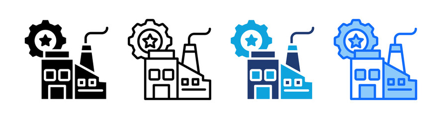 Industry Expertise icon Multi Style Vector Illustration