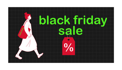 Black Friday banner. Vector graphics