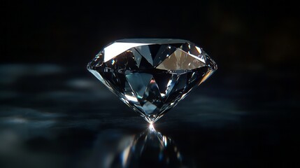 A closeup view truly stunning diamond reveals captivating sparkle and beauty, showcasing its brilliance and exceptional clarity, mesmerizing everyone who has the pleasure of admiring it from up close