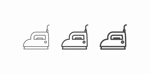 ironing clothes press icon sign vector