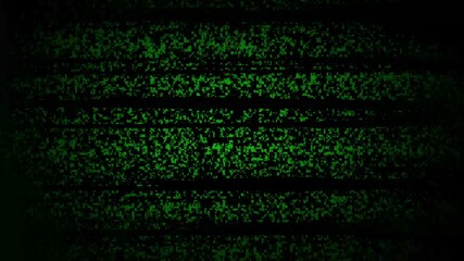 Analog Static Noise texture overlay. Horizontal stripes offset . Old Retro TV - Static tv black and green noise caused by bad signal reception 4k video - Powered by Adobe