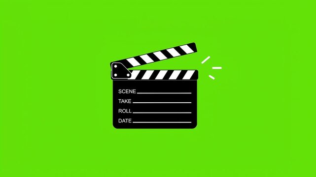 Film clapper animation video