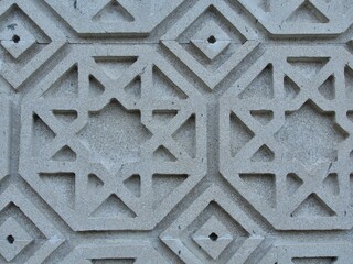 Ancient stone decoration in Old city, at Baku