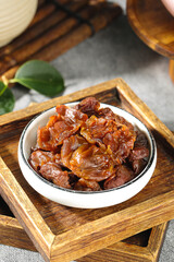 Fujian Gaozhou Dried Lychee Meat Nuya - Traditional Chinese Preserved Fruit Delicacy with Cinnamon Flavor