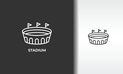 Stadium Vector, Icon Or Logo Sign Isolated Symbol Illustration