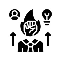 Fototapeta premium Entrepreneurial Spirit glyph icon