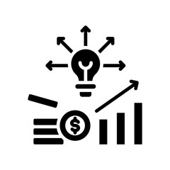 Fototapeta premium Growth Opportunity glyph icon