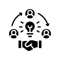 Collaborative Innovation glyph icon