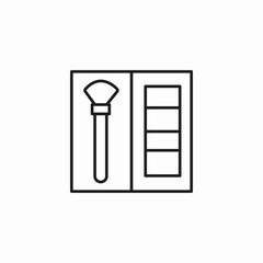 makeup brush with blank squares icon sign vector