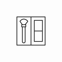 makeup palette brush icon sign vector