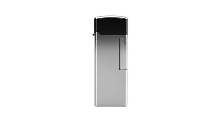 A sleek silver lighter an emblem of sophistication and timeless elegance against a stark black backdrop offering refined