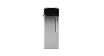 A sleek silver lighter an emblem of sophistication and timeless elegance against a stark black backdrop offering refined