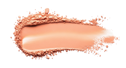 A swipe of peachy blush a promise of springtime radiance and youthful glow against a stark black backdrop with high