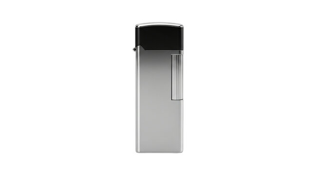 A sleek silver lighter an emblem of sophistication and timeless elegance against a stark black backdrop offering refined