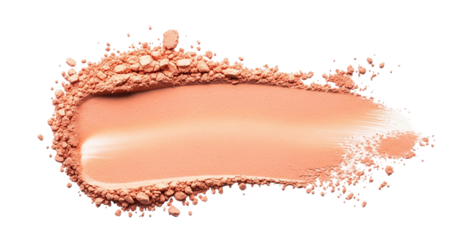 A swipe of peachy blush a promise of springtime radiance and youthful glow against a stark black backdrop with high