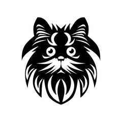 The cat icon is black on a white background.