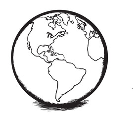 earth globe vector illustration