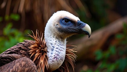 Vulture Profile Close-up in Nature