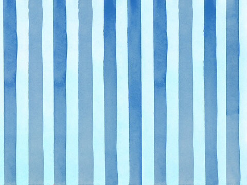 Rayures verticales &agrave; l'aquarelle bleu et bleu clair