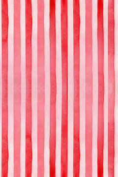 Rayures verticales &agrave; l'aquarelle rouge et rose, fraise cerise