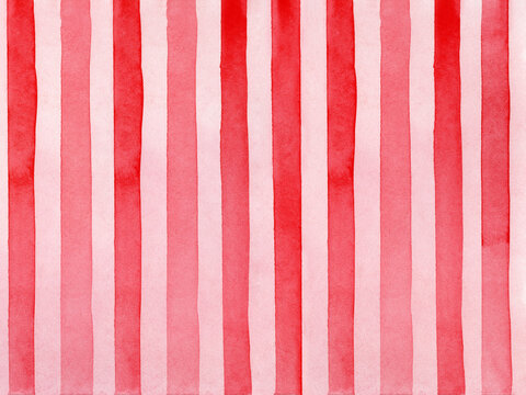 Rayures verticales &agrave; l'aquarelle rouge et rose, fraise cerise
