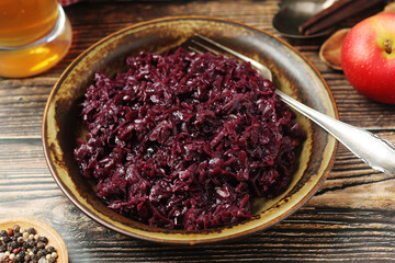 Rotkohl or red cabbage, traditional side dish in Southern Germany