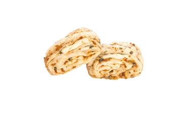 Steamed Pork Buns with Scallion - Traditional Asian Dim Sum Specialties Hand Rolls