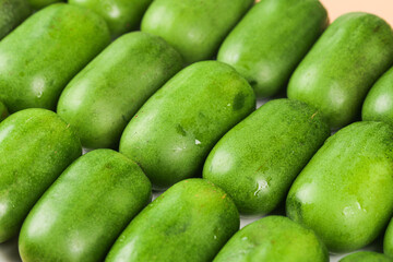 Fresh Green Baby Kiwi Fruits Collection - Small Organic Tropical Fruit Background