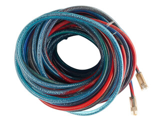  Top-Down View of Wire Bundle, Looped and Organized, Isolated