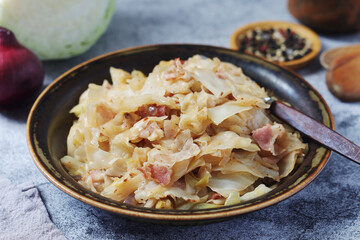 outhern Fried Cabbage, traditional dish in the South of the USA