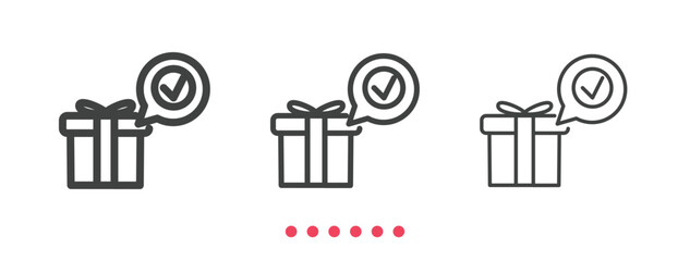 Order confirmation icon. Thin line icon vector