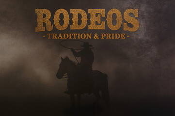Rodeos: Tradition & Pride - A Classic Cowboy Silhouette

