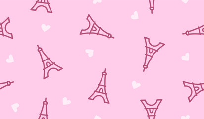Cute Eiffel pattern background design